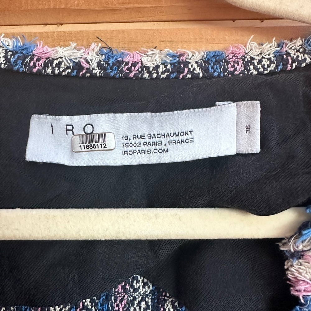 IRO "Frannie" Tweed Cropped Jacket - Size 36 (US Medium) - Picture 7 of 7